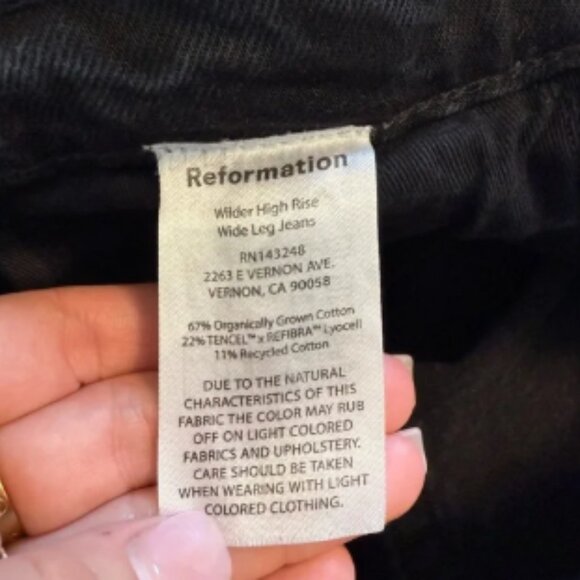 Reformation Wilder High Rise Wide Leg Jean, 27 - Picture 5 of 7